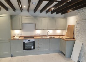 An image showing a kitchen with some newly fitted light fixtures