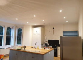An image showing a kitchen with some newly fitted light fixtures