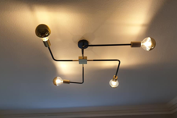 An image of a newly fitted light fixture